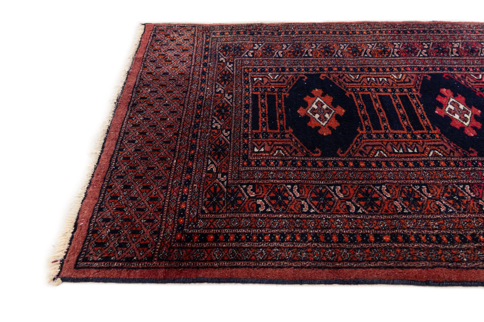 2' 9 x 3' 5 Hand Knotted Bokhara Oriental Wool Square Rug