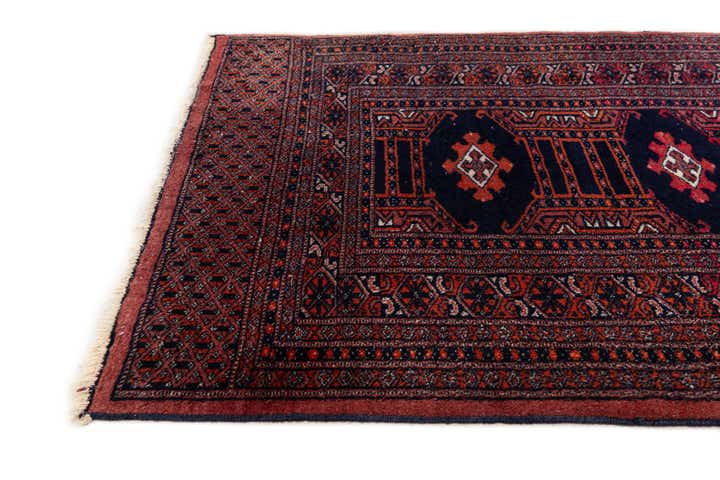 2' 9 x 3' 5 Hand Knotted Bokhara Oriental Wool Square Rug
