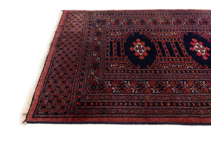 Detail image of 2' 9 x 3' 5 Hand Knotted Bokhara Oriental Wool Square Rug