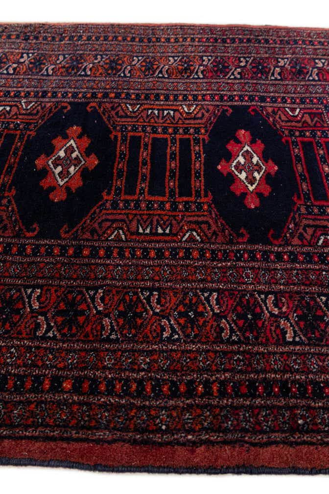 2' 9 x 3' 5 Hand Knotted Bokhara Oriental Wool Square Rug