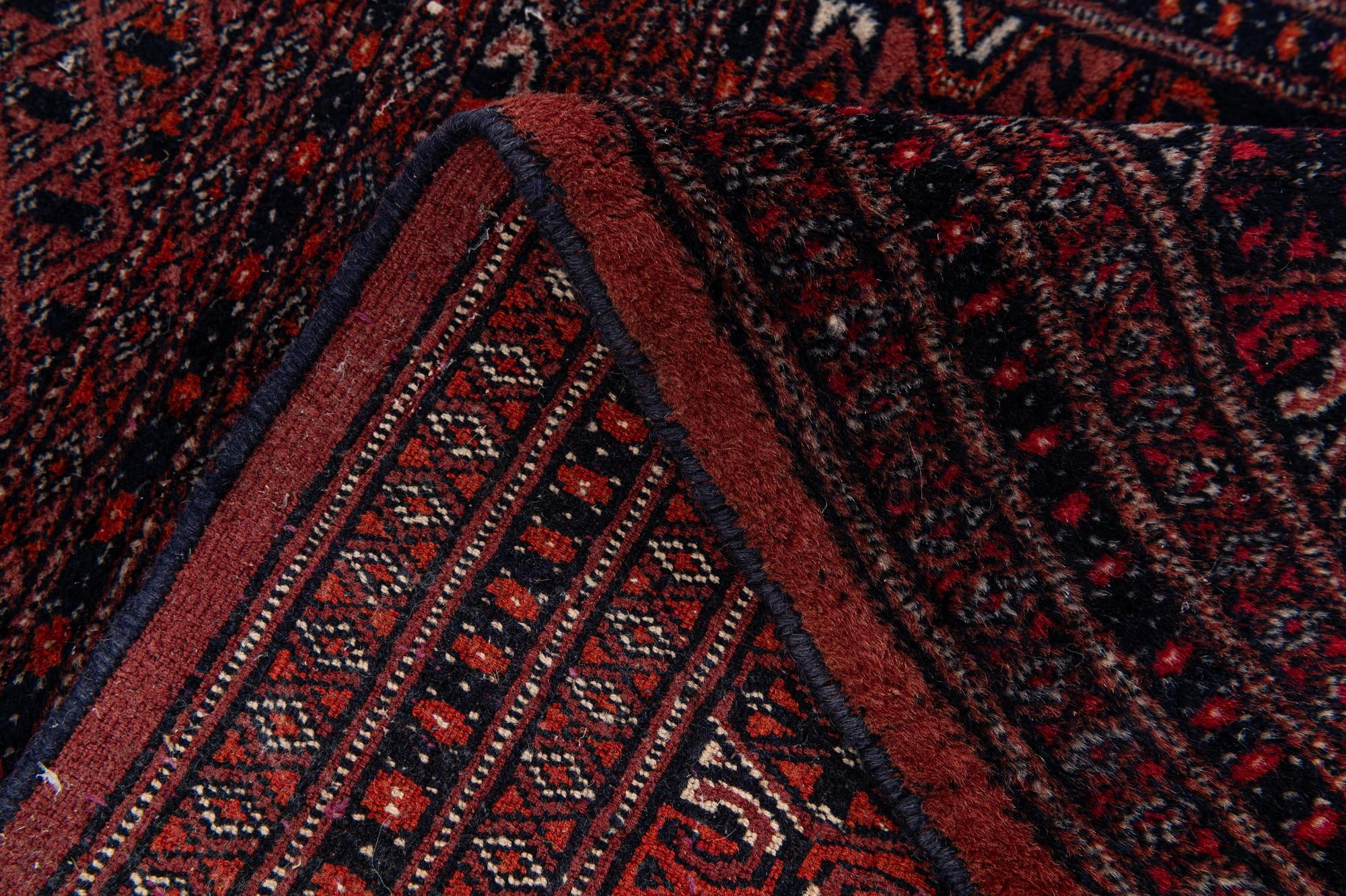 2' 9 x 3' 5 Hand Knotted Bokhara Oriental Wool Square Rug