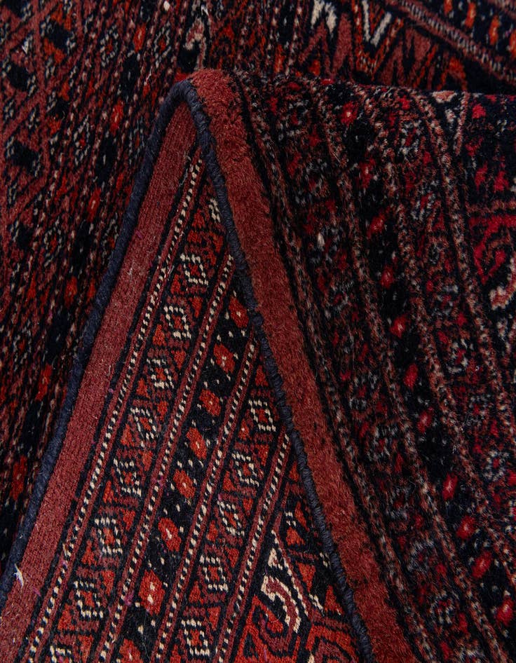 Detail image of 2' 9 x 3' 5  Hand Knotted Bokhara Oriental Wool Square Rug