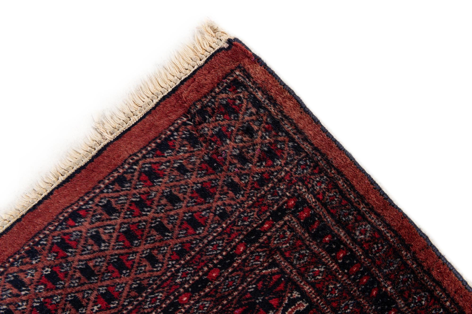 2' 9 x 3' 5 Hand Knotted Bokhara Oriental Wool Square Rug