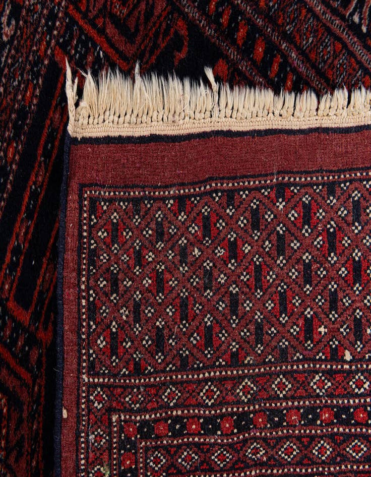 Detail image of 2' 9 x 3' 5  Hand Knotted Bokhara Oriental Wool Square Rug