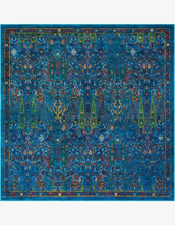 Navy Blue Calypso Square Rug