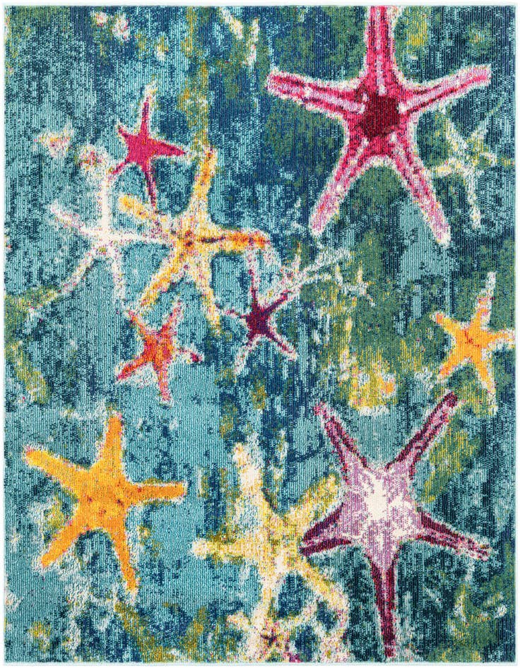 Detail image of 5' 3 x 5' 3 Washable Capri Square Rug