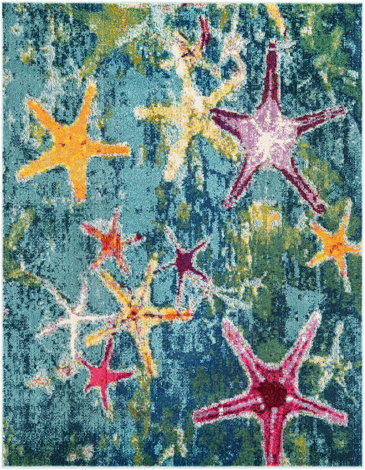Detail image of 6' 1 x 6' 1 Washable Capri Square Rug