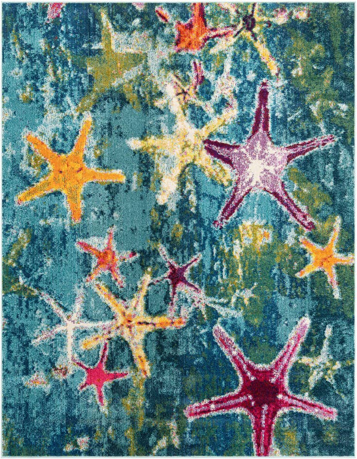 Detail image of 7' 10 x 7' 10 Washable Capri Square Rug