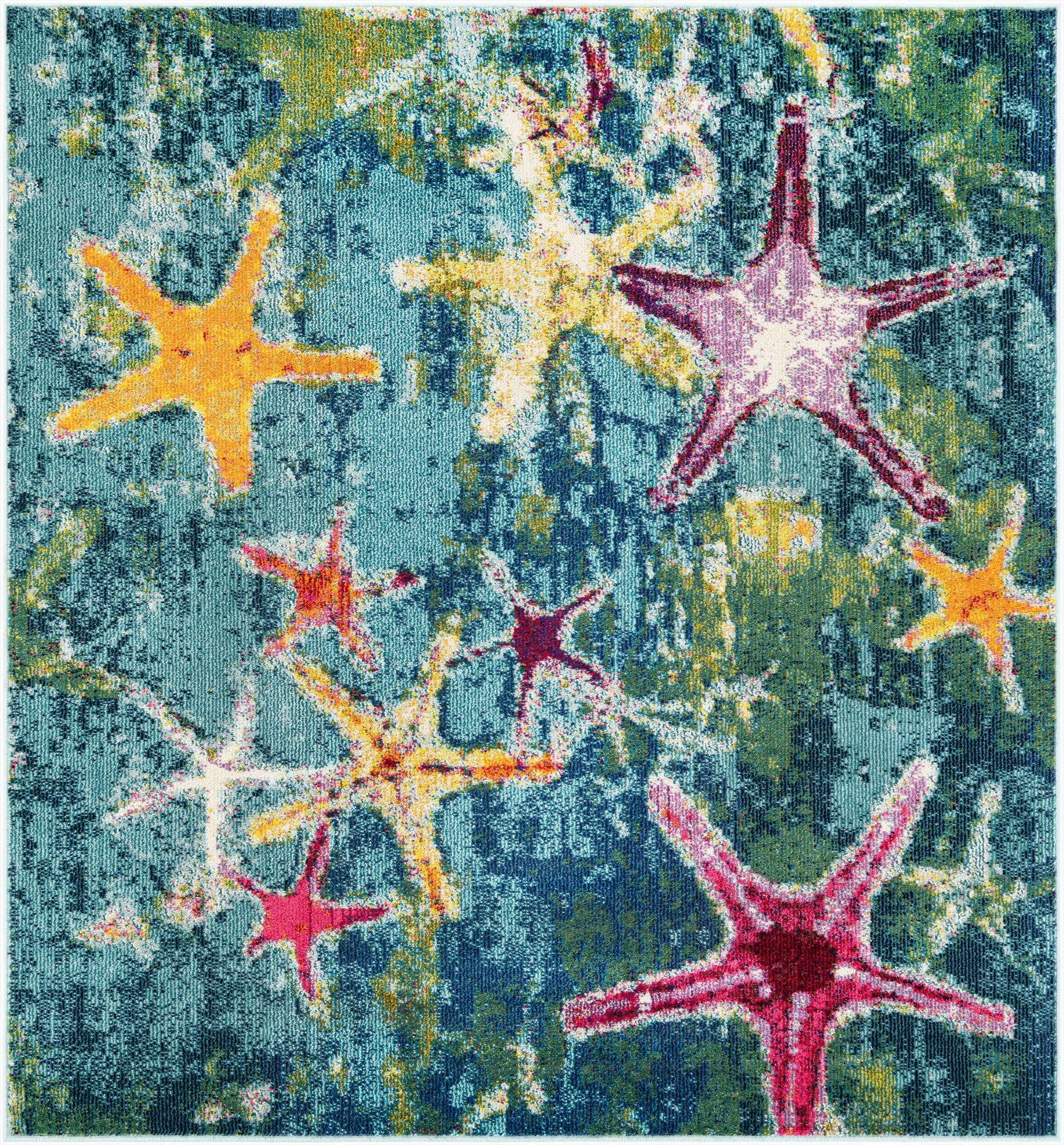 6' 1 x 6' 1  Washable Capri Square Rug