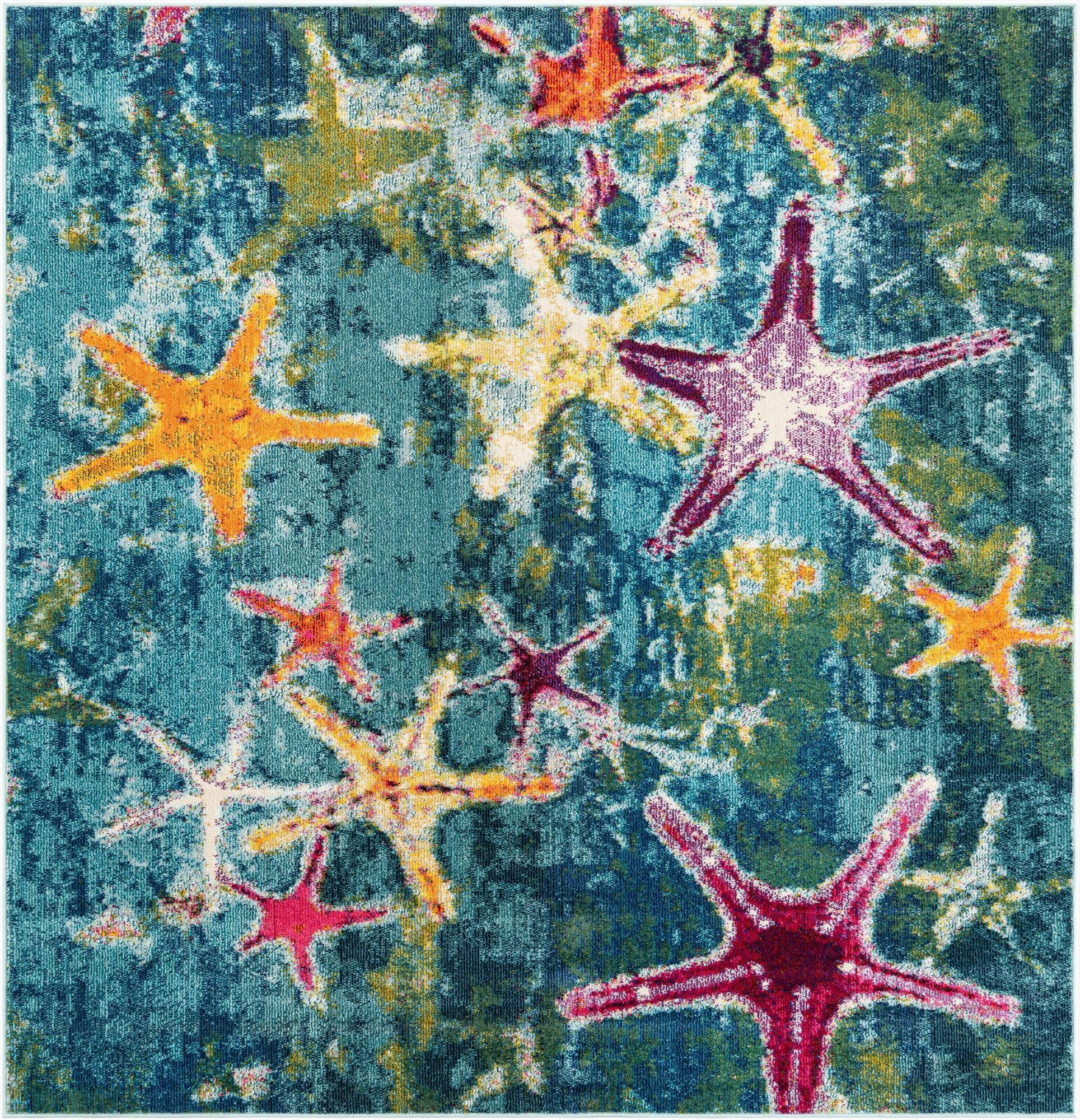 7' 10 x 7' 10  Washable Capri Square Rug