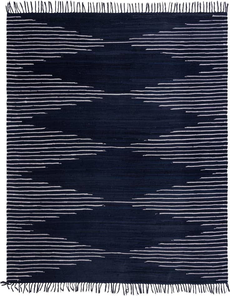 Detail image of 10' x 10' Hand Woven Chindi Cotton Square Rug