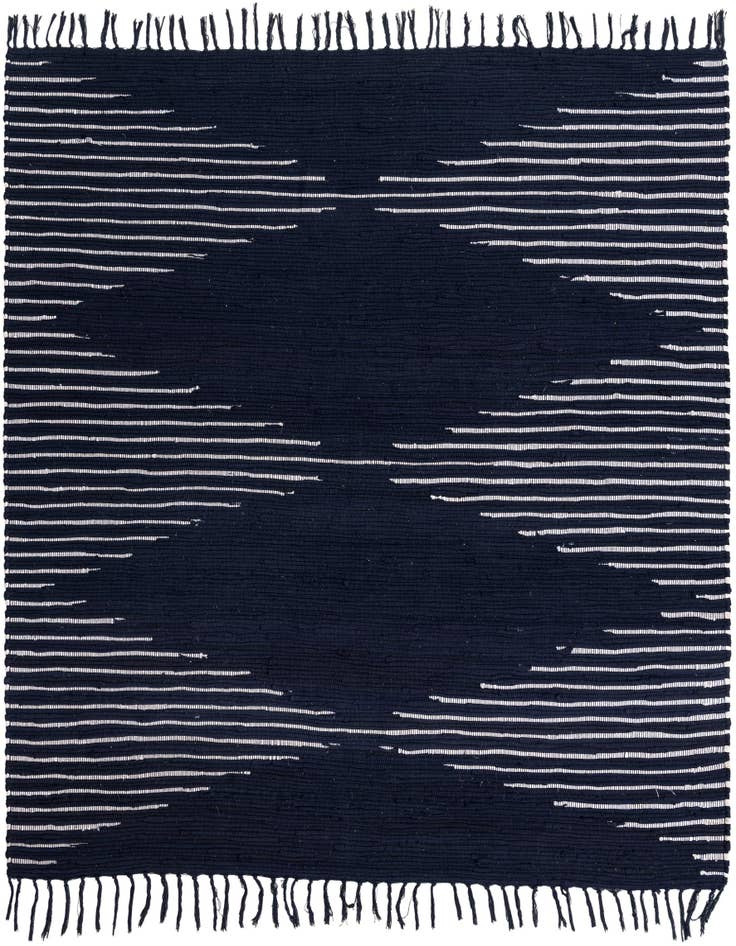 Detail image of 7' 1 x 7' 1 Hand Woven Chindi Cotton Square Rug