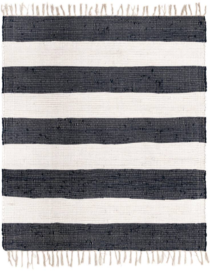 Detail image of 5' 1 x 5' 1 Hand Woven Chindi Rag Square Rug