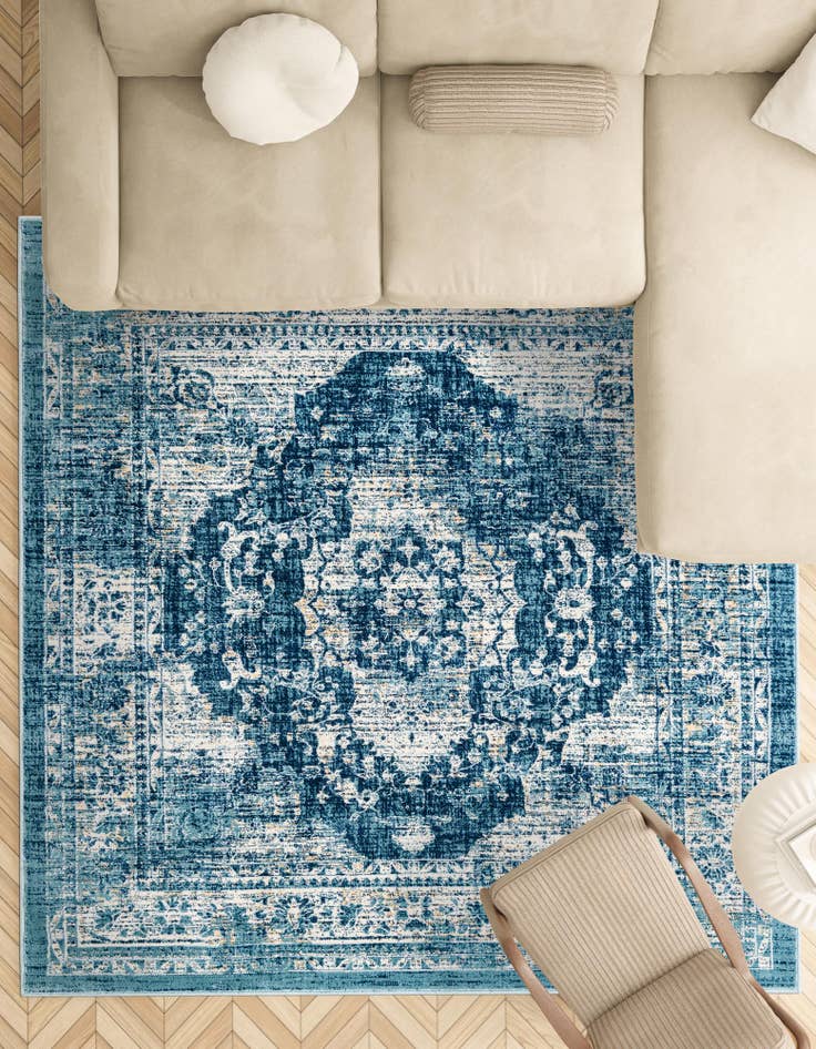 Detail image of 6' x 6' Dahlia Square Rug