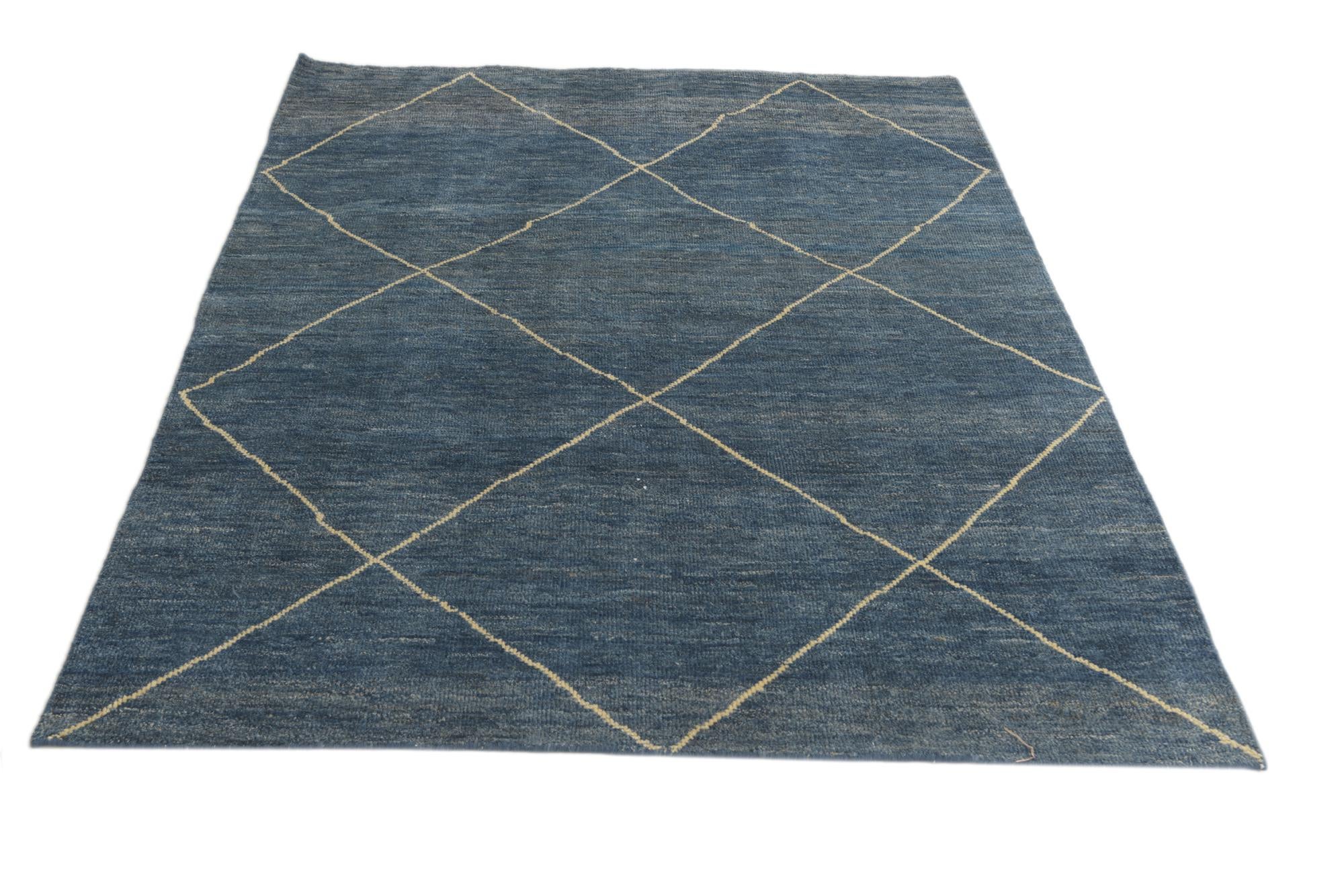 5' x 6' 4 Hand Knotted Darya Wool Square Rug