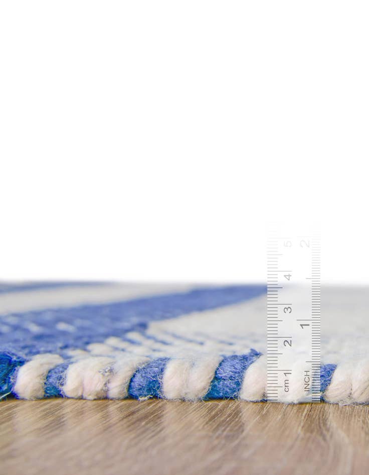 Detail image of 5' 3 x 5' 3 Eco Plaid Washable Indoor / Outdoor Square Rug