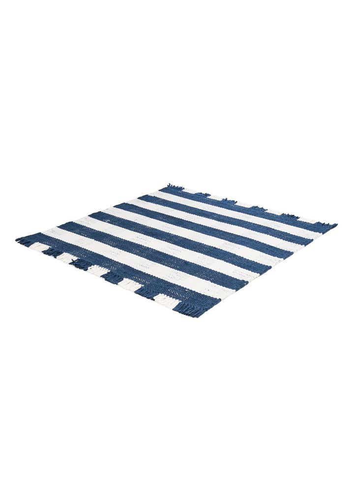 6' x 6' Easy-Clean Eco Plaid Washable Indoor / Outdoor Square Rug