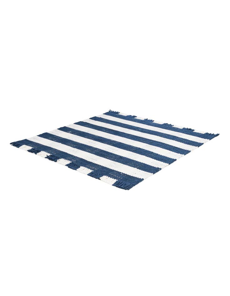 Detail image of 6' x 6' Easy-Clean Eco Plaid Washable Indoor / Outdoor Square Rug