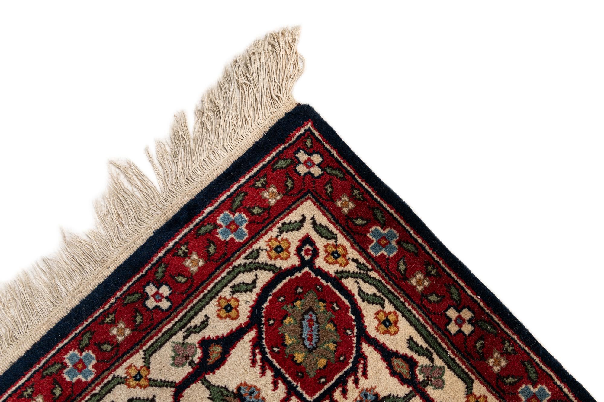 7' 5 x 8' 8 Hand Knotted Farahan Oriental Wool Square Rug