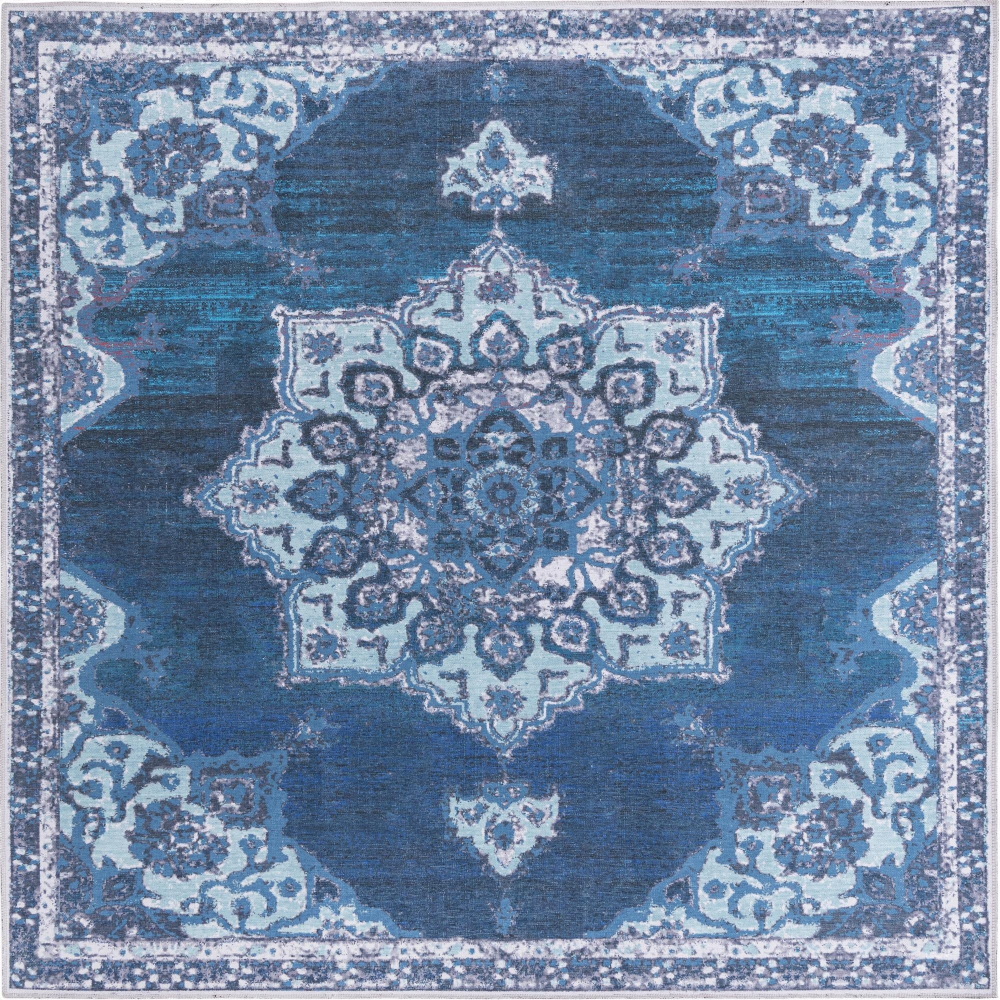 Primary image  7' 10 x 7' 10  Washable Francesca Square Rug