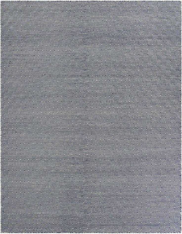 Detail image of 10' x 10' Hand Woven Geo Trellis Flatweave Square Rug