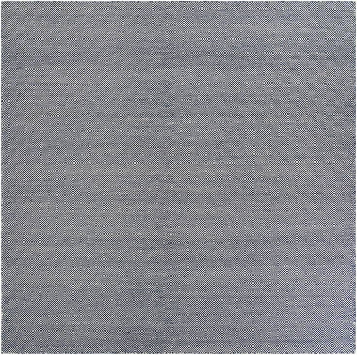 Detail image of 10' x 10' Hand Woven Geo Trellis Flatweave Square Rug