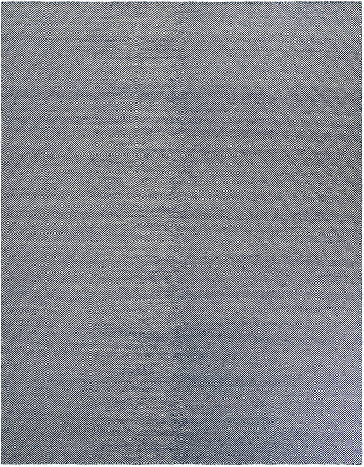 Detail image of 12' x 12' Hand Woven Geo Trellis Flatweave Square Rug