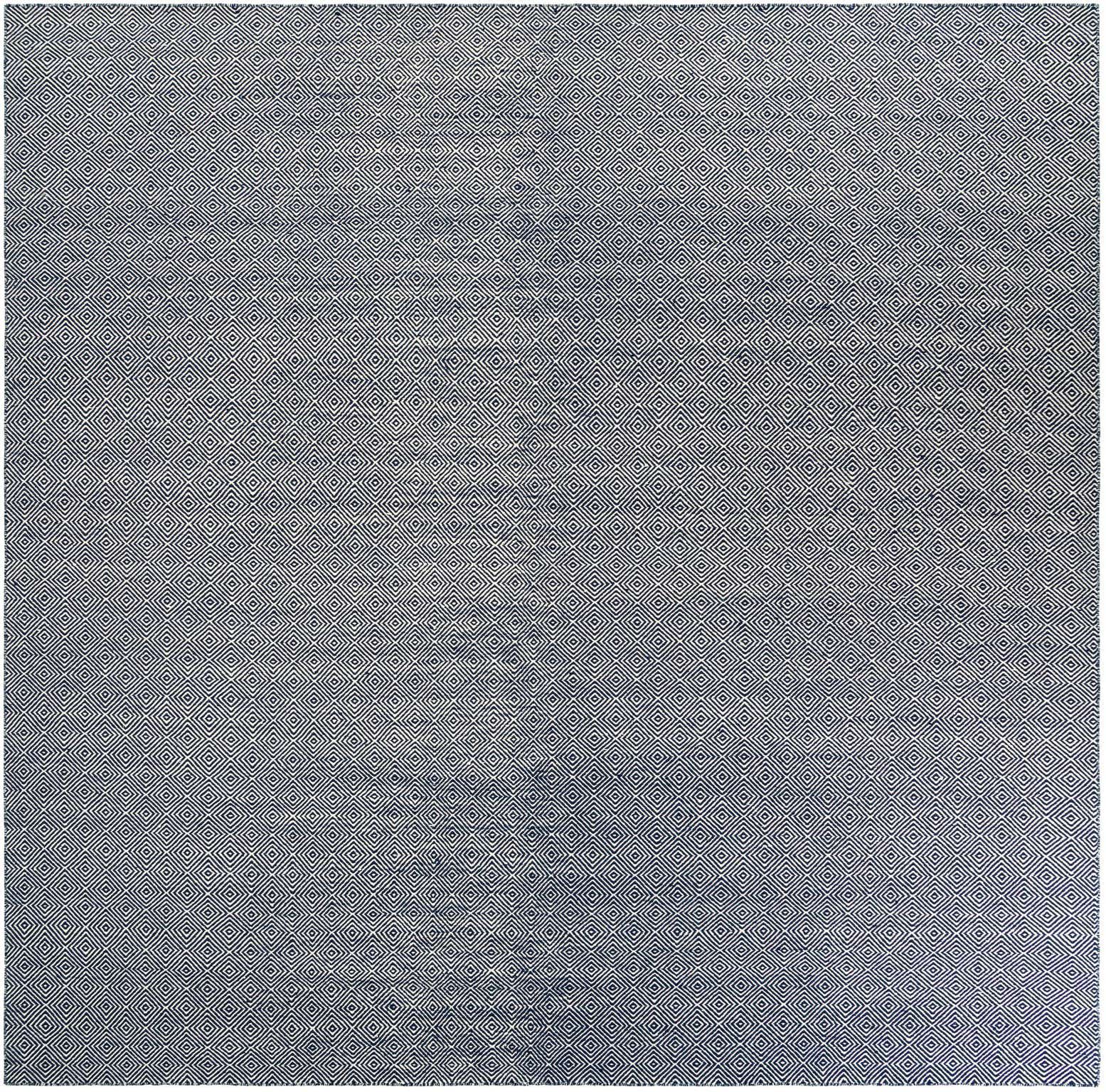 12' x 12' Hand Woven Geo Trellis Flatweave Square Rug