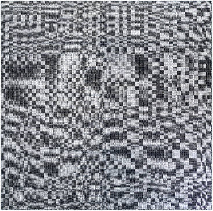 Detail image of 12' x 12' Hand Woven Geo Trellis Flatweave Square Rug