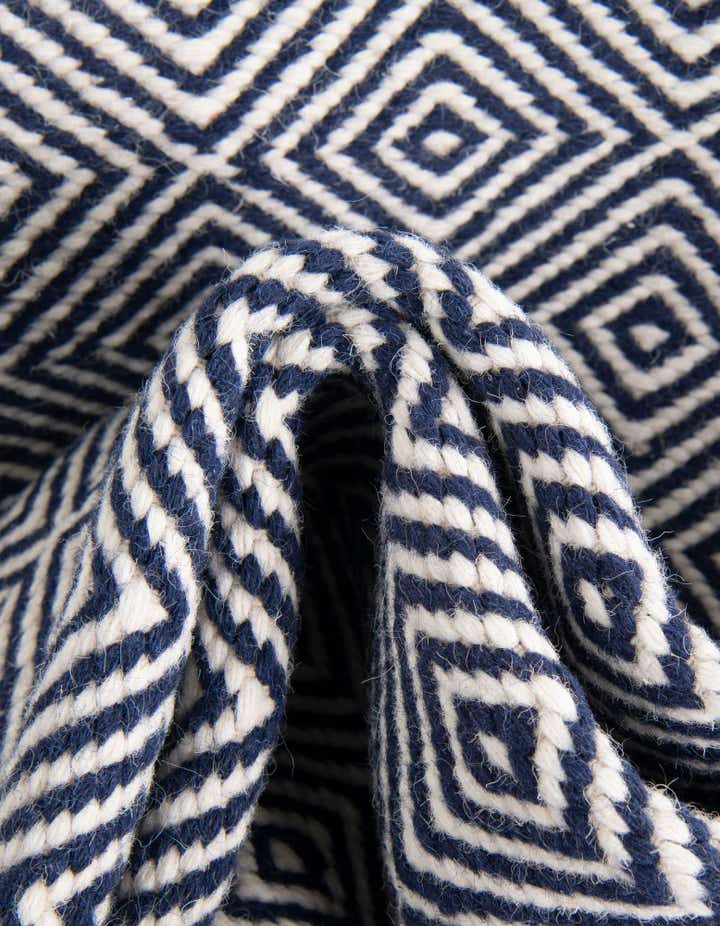 10' x 10' Hand Woven Geo Trellis Flatweave Square Rug