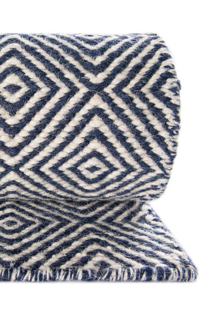 10' x 10' Hand Woven Geo Trellis Flatweave Square Rug