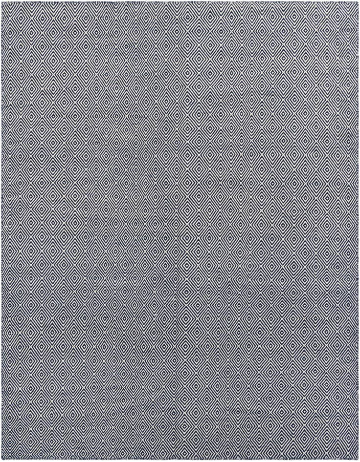 Detail image of 7' 10 x 7' 10 Hand Woven Geo Trellis Flatweave Square Rug