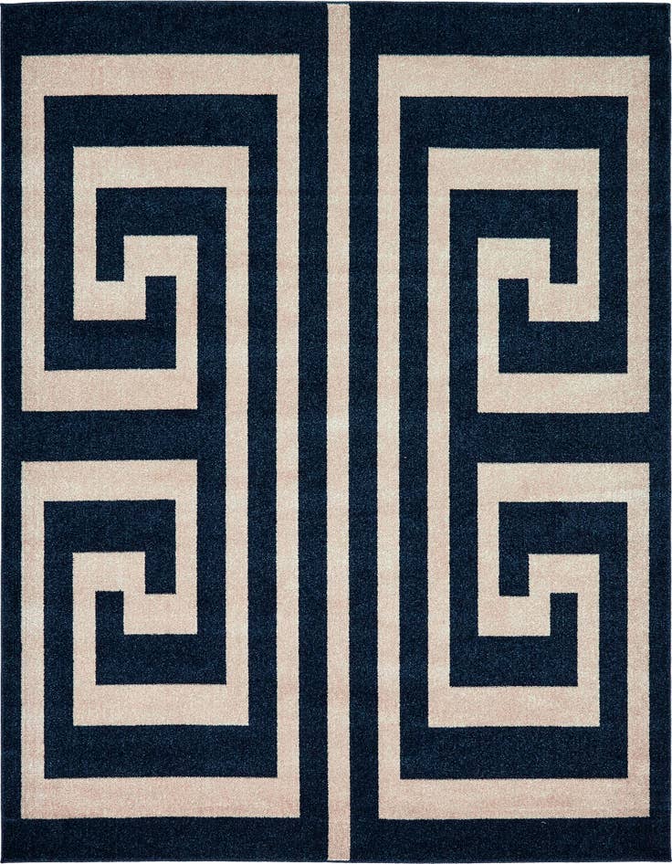 Detail image of 7' 10 x 7' 10 Greek Key Square Rug