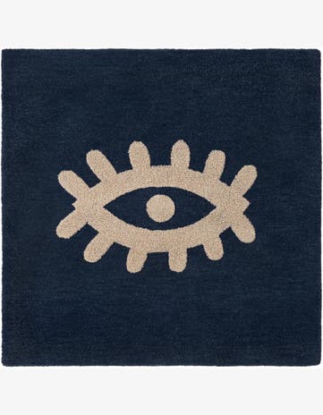 5' 1 x 5' 1 Handtufted Wool Square Rug