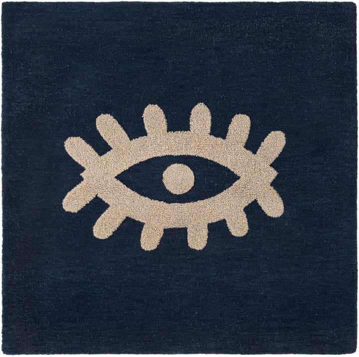 5' 1 x 5' 1 Handtufted Wool Square Rug
