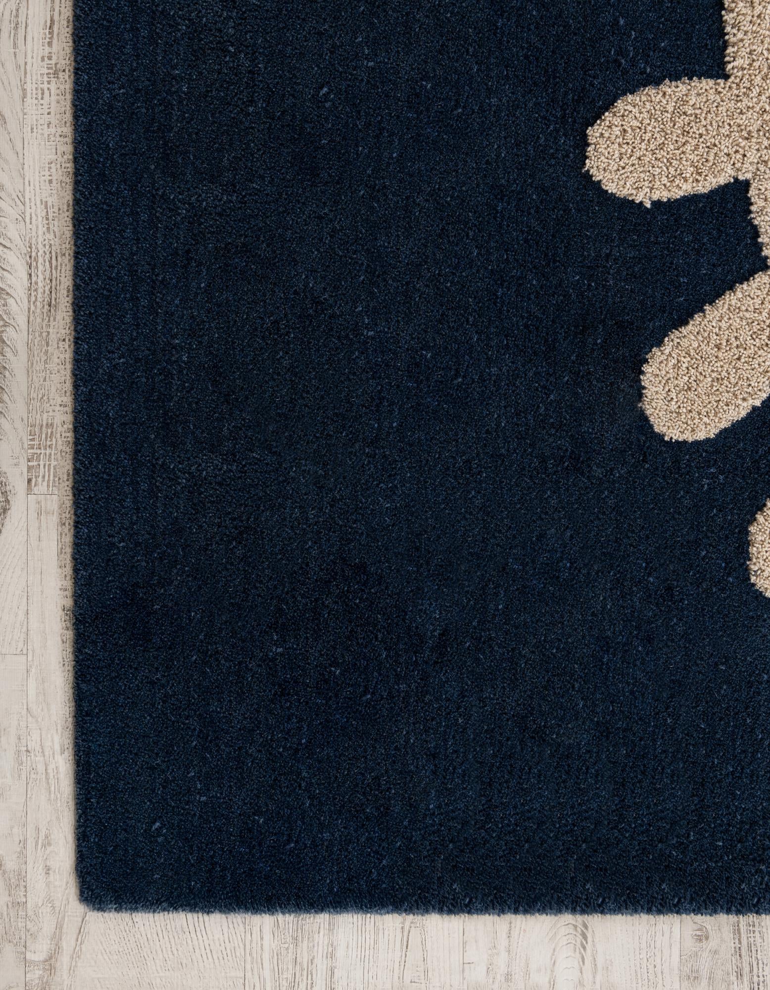 4' x 4' Handtufted Wool Square Rug