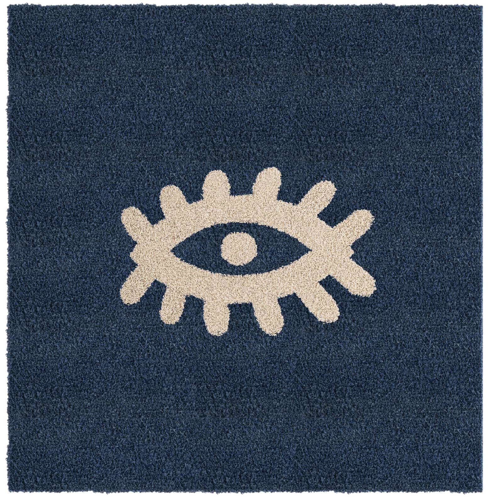 4' x 4' Handtufted Wool Square Rug