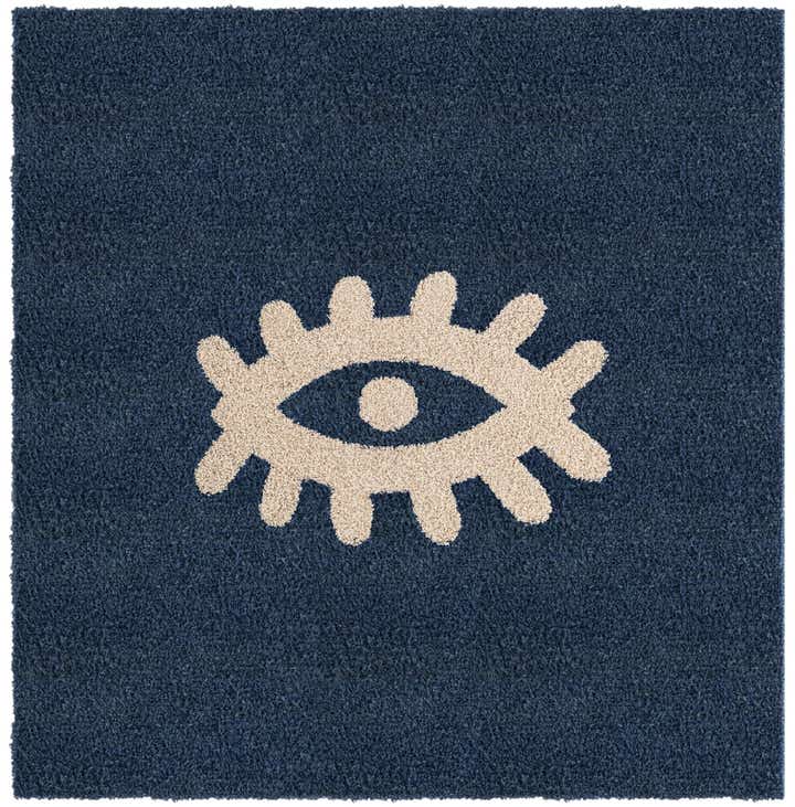 4' x 4' Handtufted Wool Square Rug