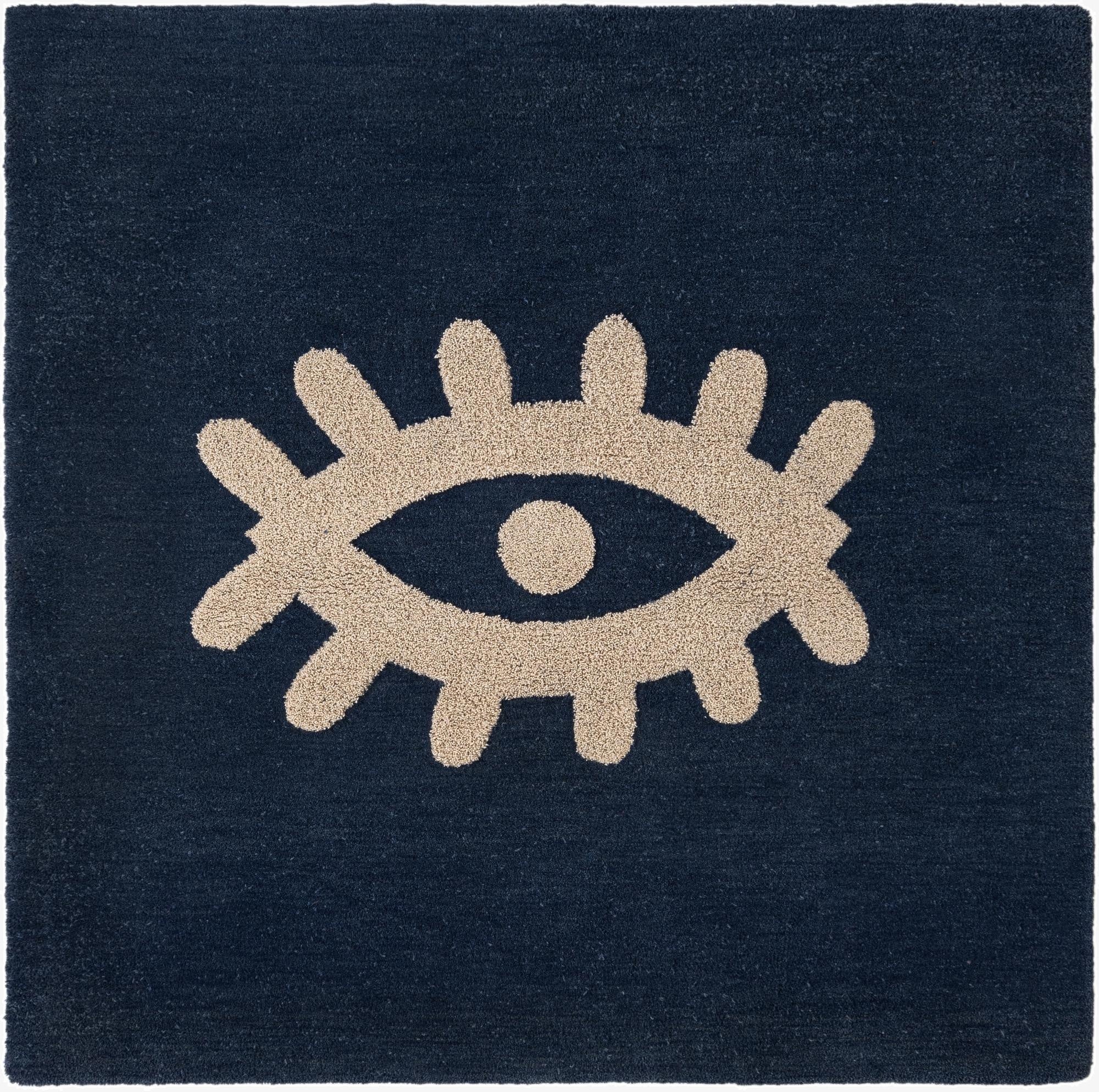 5' 1 x 5' 1 Handtufted Wool Square Rug