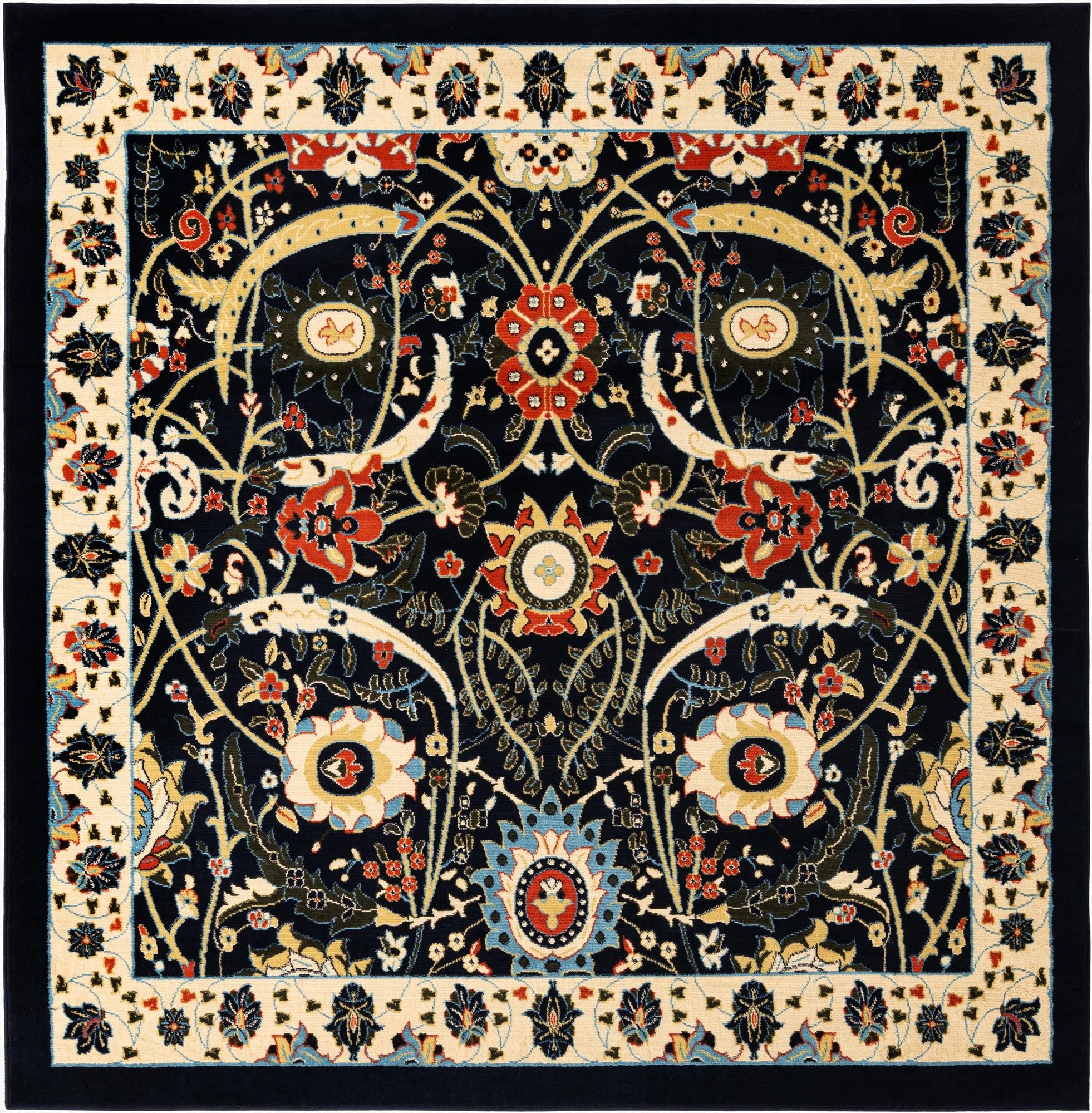 7' 10 x 7' 10 Isfahan Design Square Rug