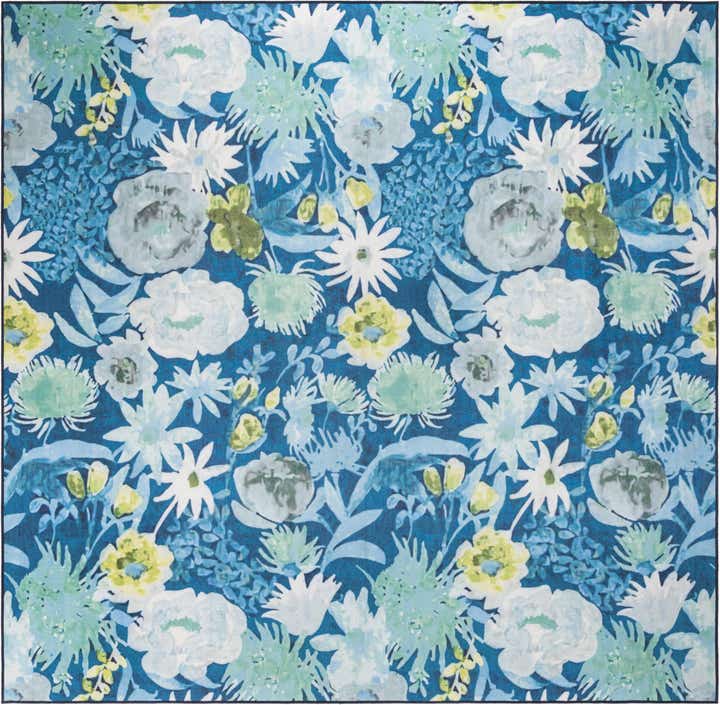 10' x 10' Easy-Clean Jill Zarin Caribbean Indoor / Outdoor Square Rug