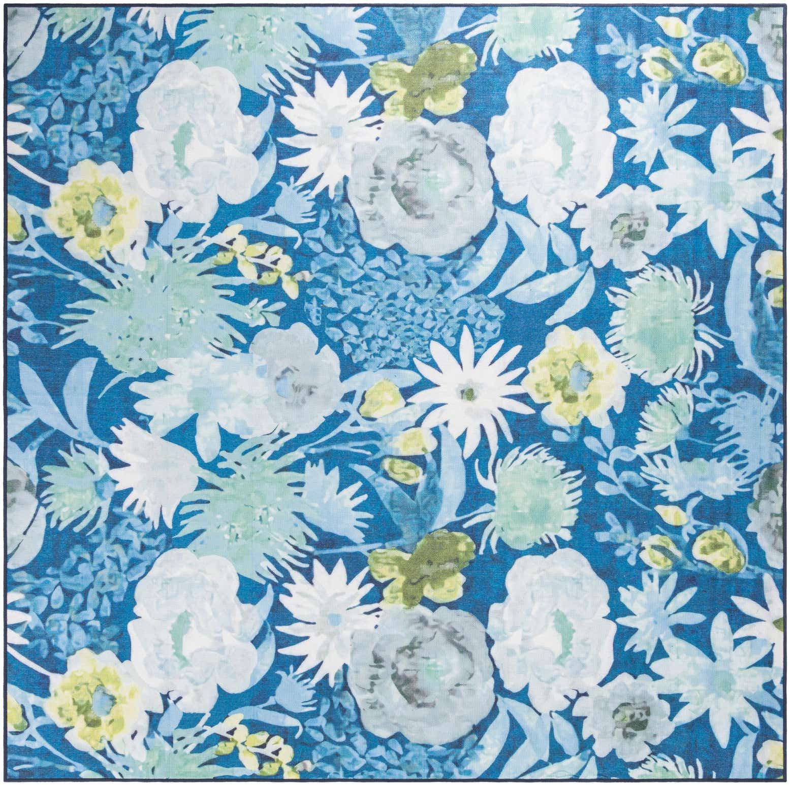 7' 10 x 7' 10 Easy-Clean Jill Zarin Caribbean Indoor / Outdoor Square Rug