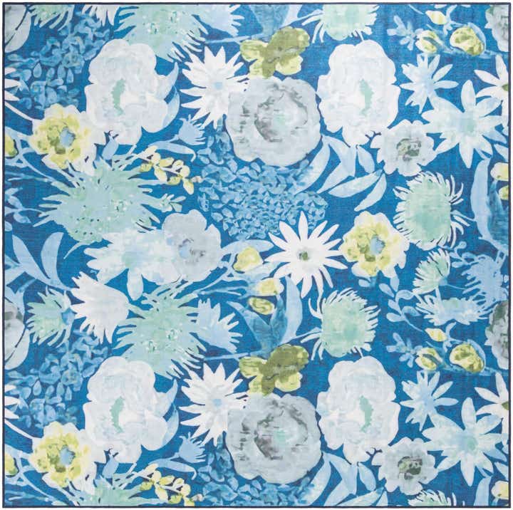 7' 10 x 7' 10 Easy-Clean Jill Zarin Caribbean Indoor / Outdoor Square Rug