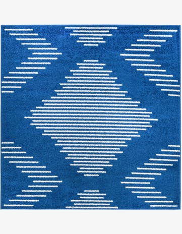 Navy Blue Kai Square Rug
