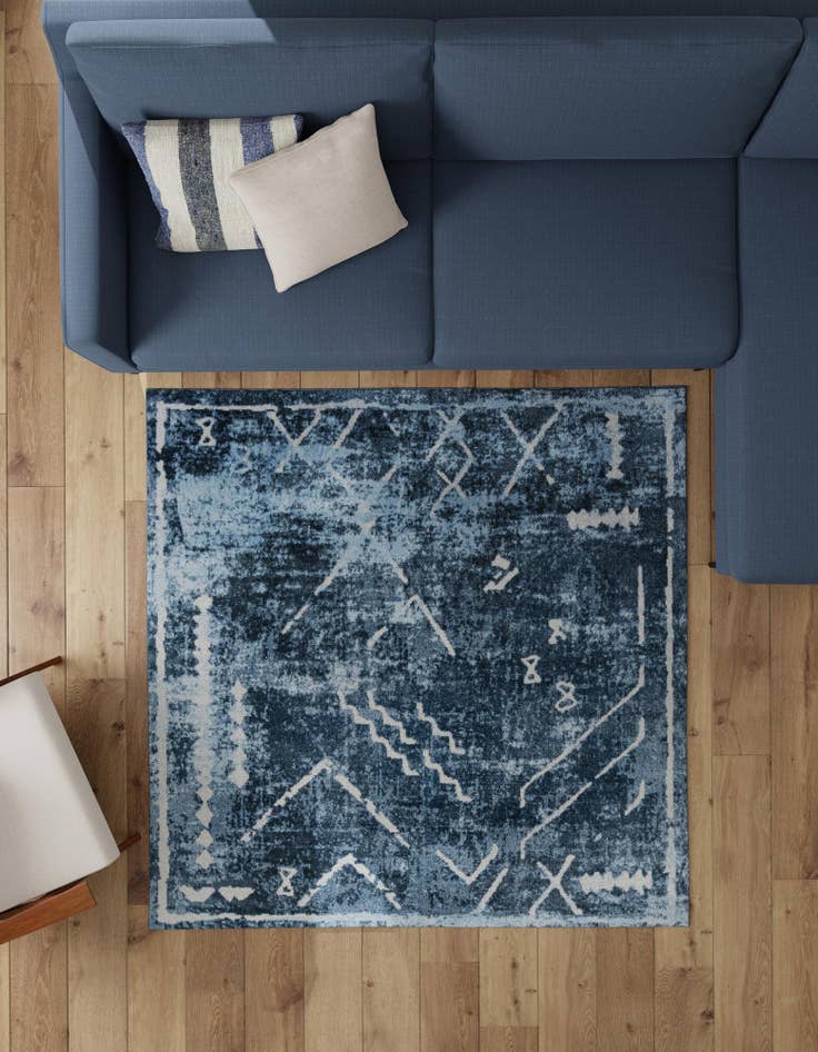 Detail image of 7' 10 x 7' 10 Kamala Washable Square Rug