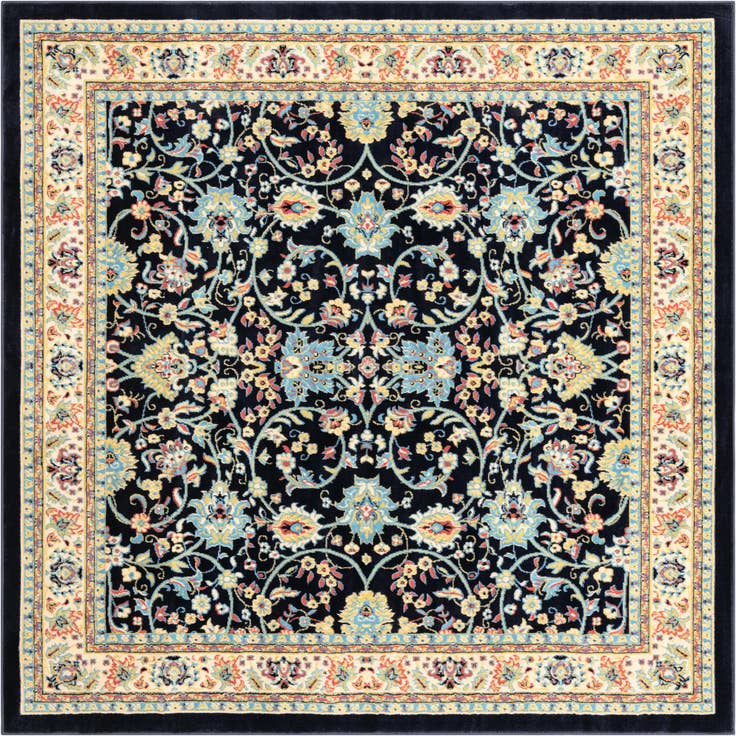 Detailansicht von 240cm x 240cm Kashan Design Quadrat Teppich