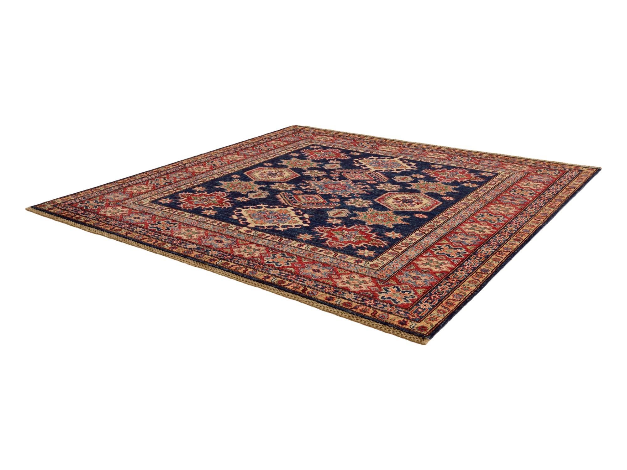 6' 1 x 6' 2 Hand Knotted Kazak Square Rug
