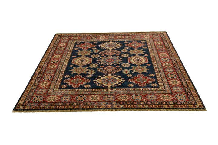 6' 1 x 6' 2 Hand Knotted Kazak Square Rug