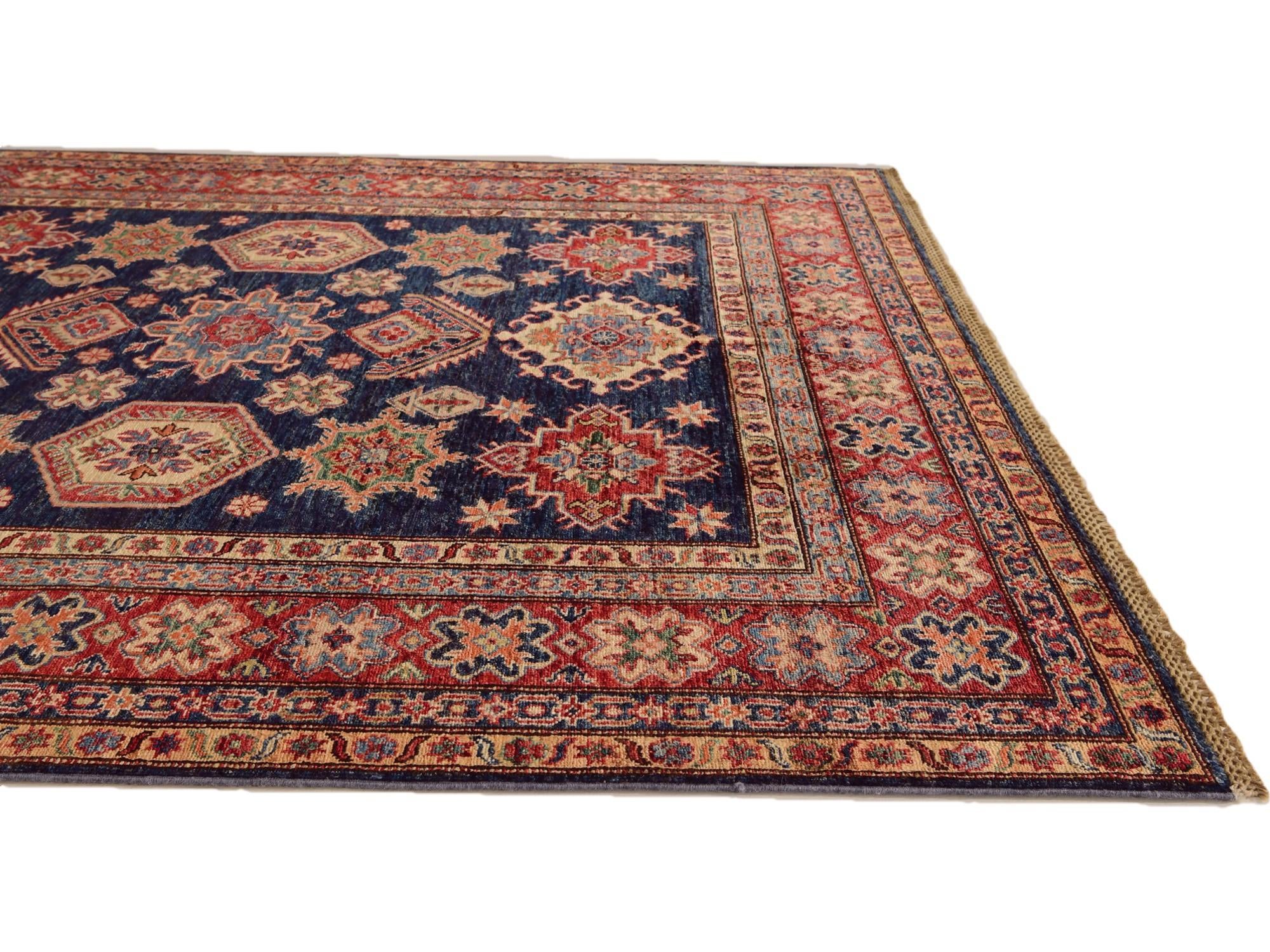 6' 1 x 6' 2 Hand Knotted Kazak Square Rug