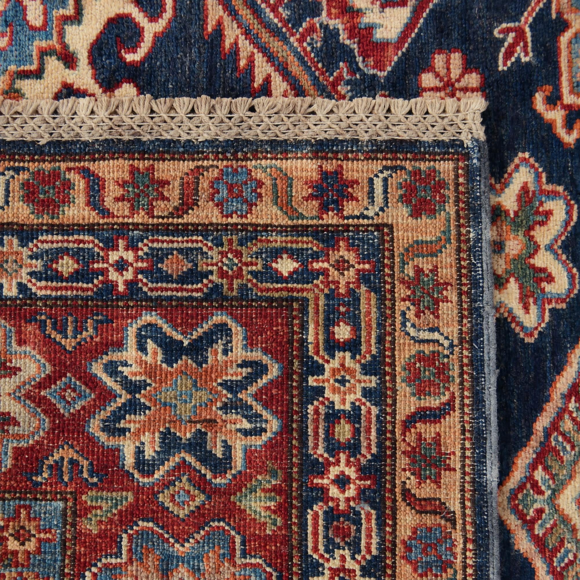185cm x 190cm Hand Knotted Kazak Square Rug